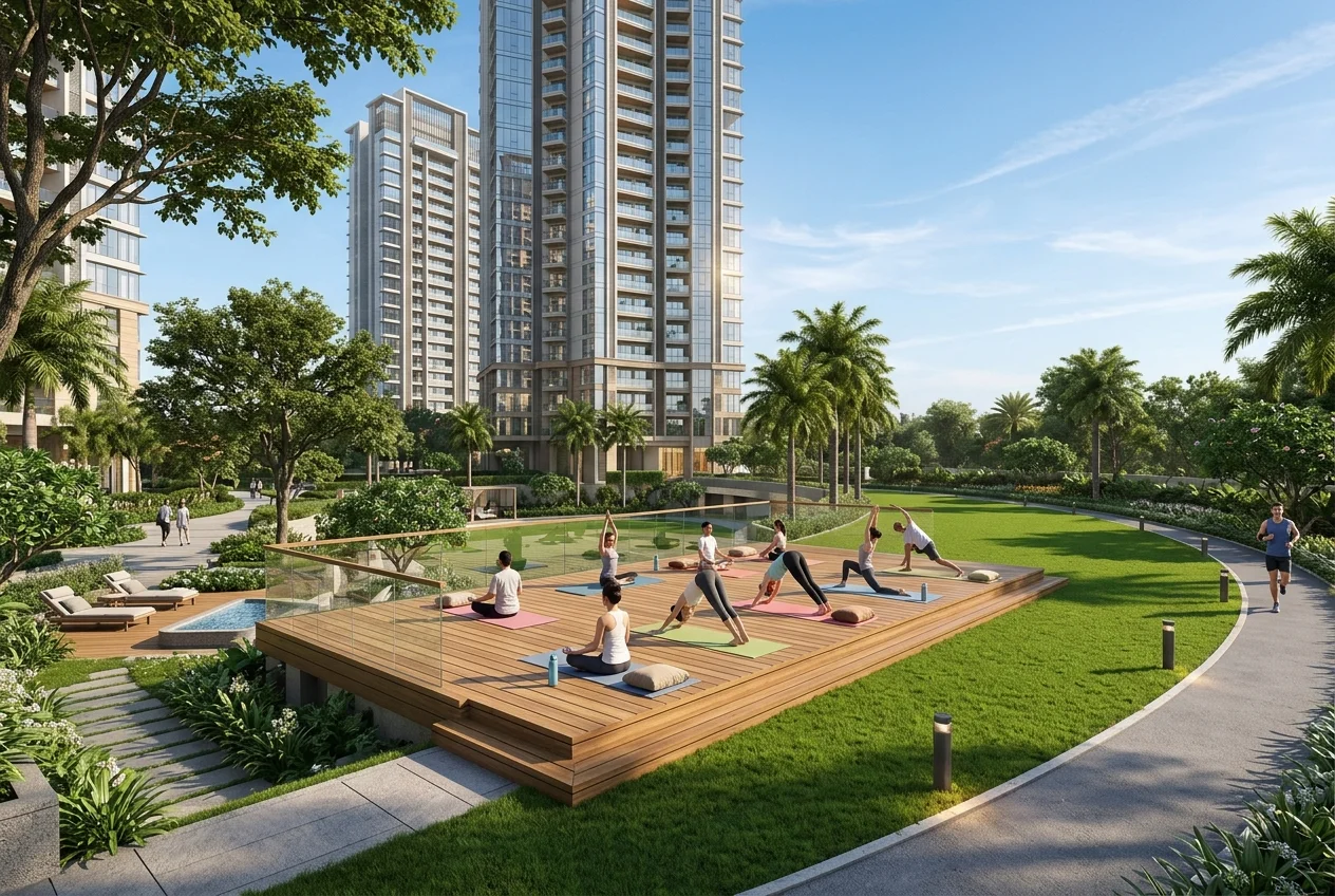 Hero Homes Greater Noida Landscaped Jogging Track